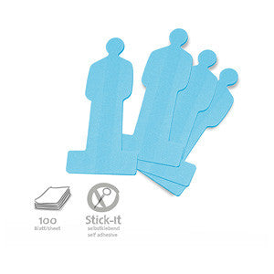 100 Stick-It Cards, people, blue